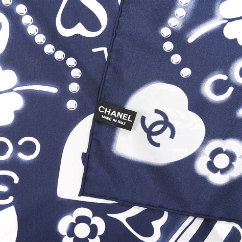 chanel fur stole|Chanel scarf blue and white.